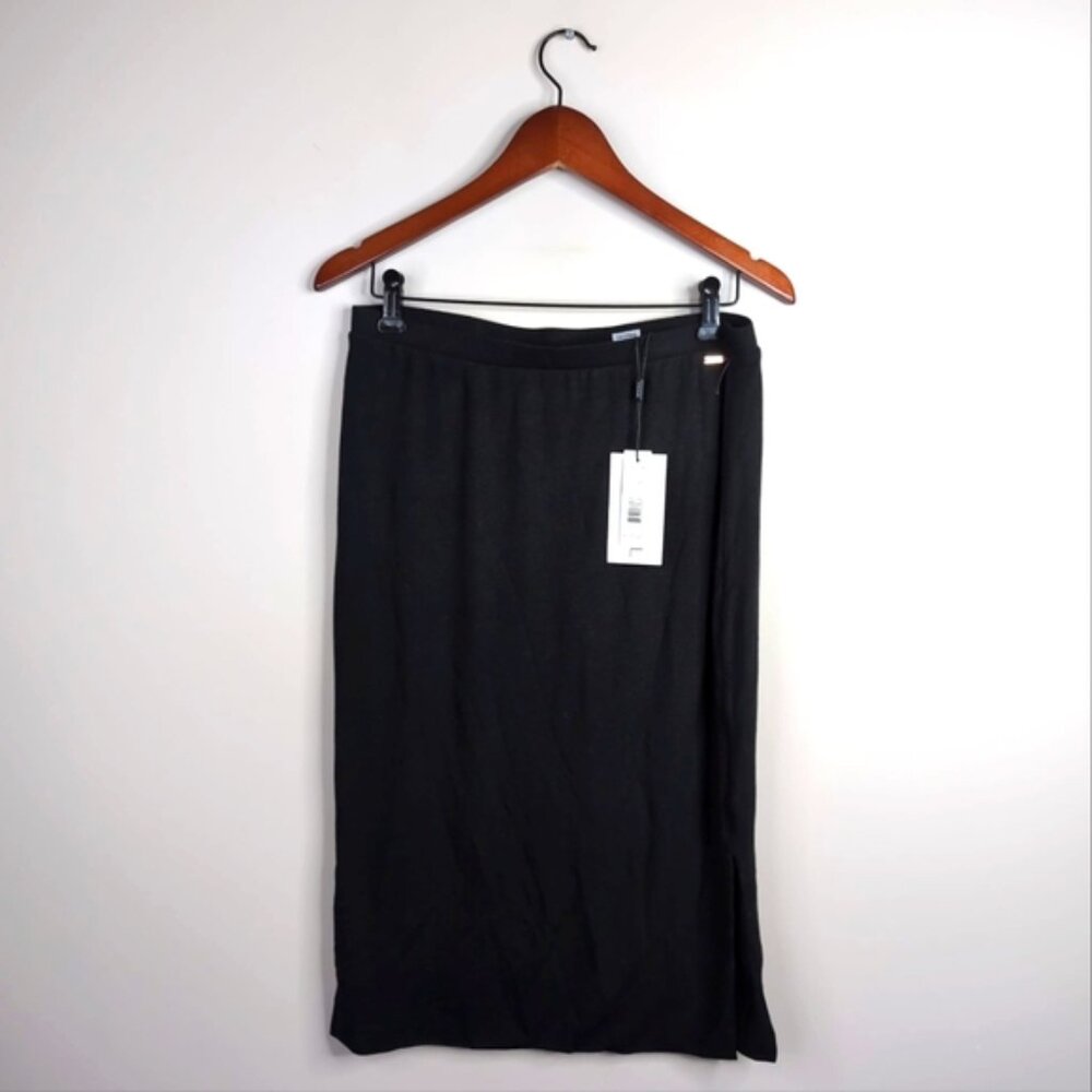 NWT T Tahari Side Slit Jersey Modal Stretch Business Casual Grab and Go Skirt M